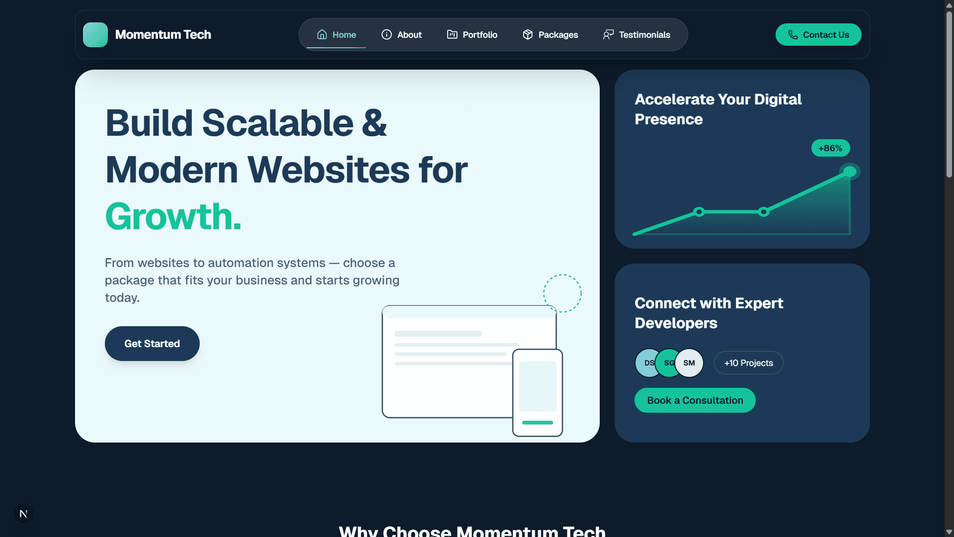 Momentum-Tech Website